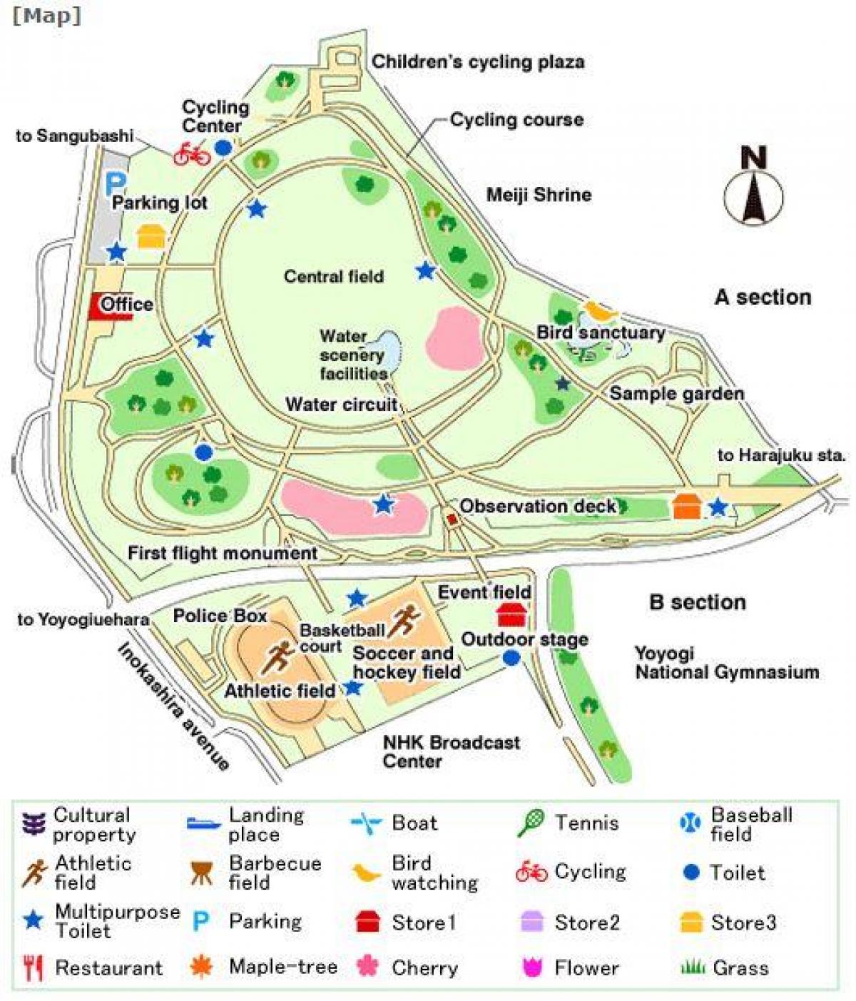 карта Парк Йойоги