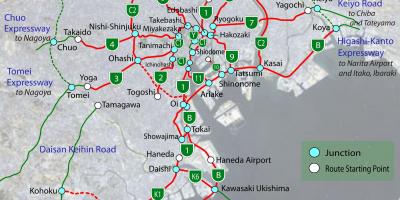 Карта Токио шоссе
