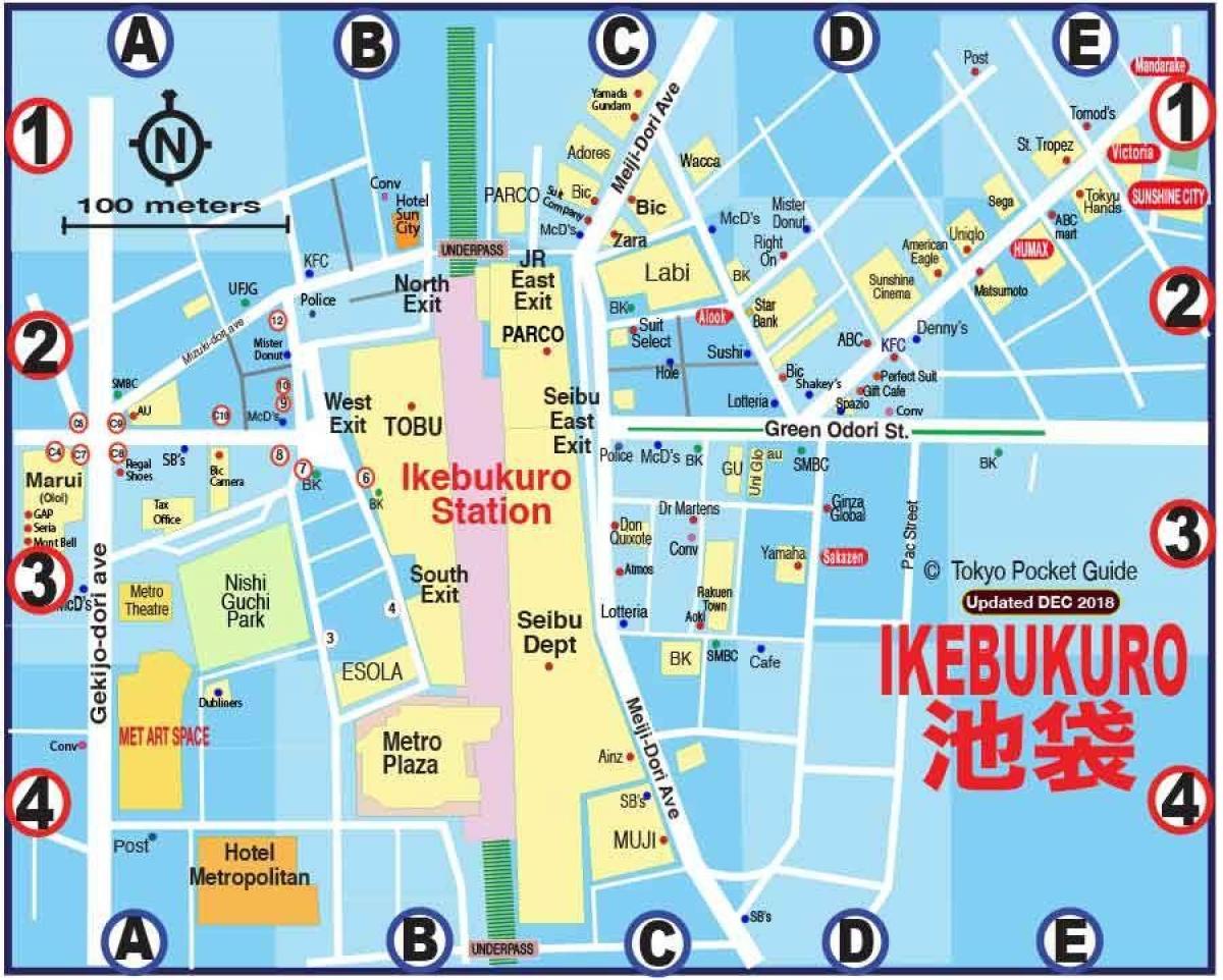 карта Икэбукуро Токио