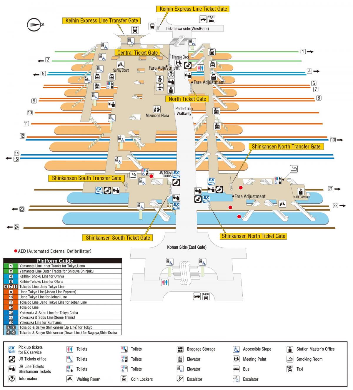 карта станции синагава