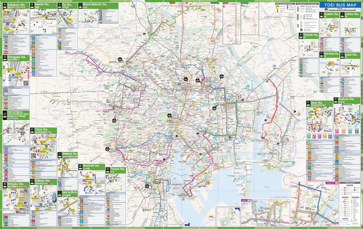 Токио городской автобус карте
