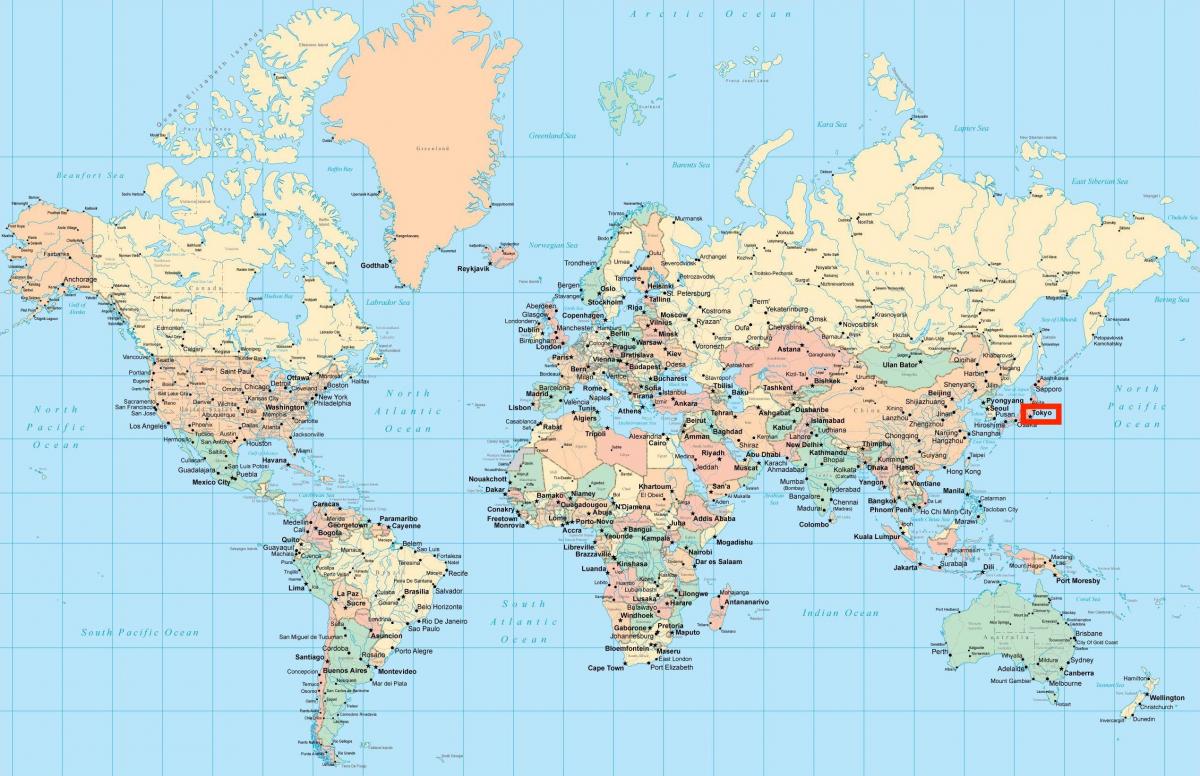 Токио на карте мира