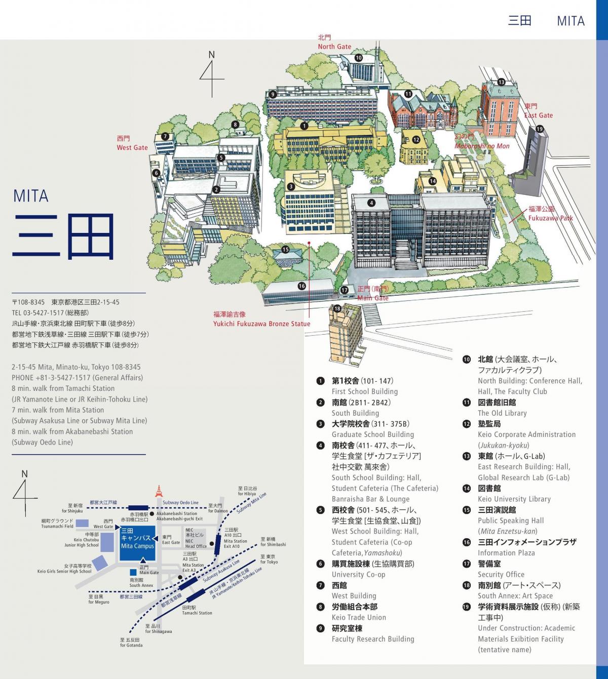 карта университета кейо