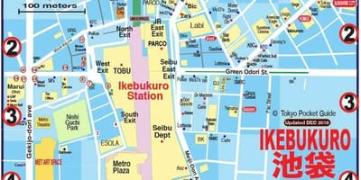 Карта Икэбукуро Токио
