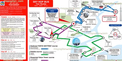 Токио-хоп-хоп-офф автобус карте