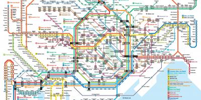 Карта линии Jr в Токио