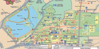 Карта парка уэно