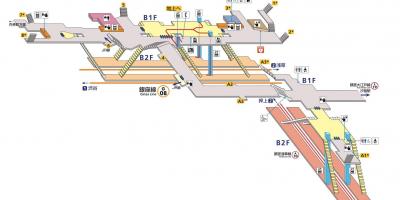 Карта станции shimbashi