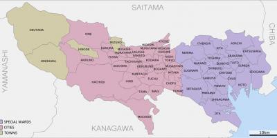 Карта Токио префектуры